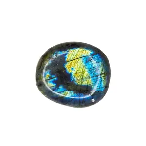 3 Pack Labradorite Palm Stones 1.5-2" Natural Flash Polished Crystals