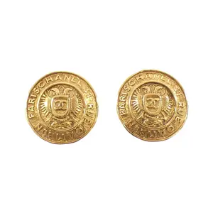 Pre-owned CHANEL Brass Small Leather Goods Vintage Earrings