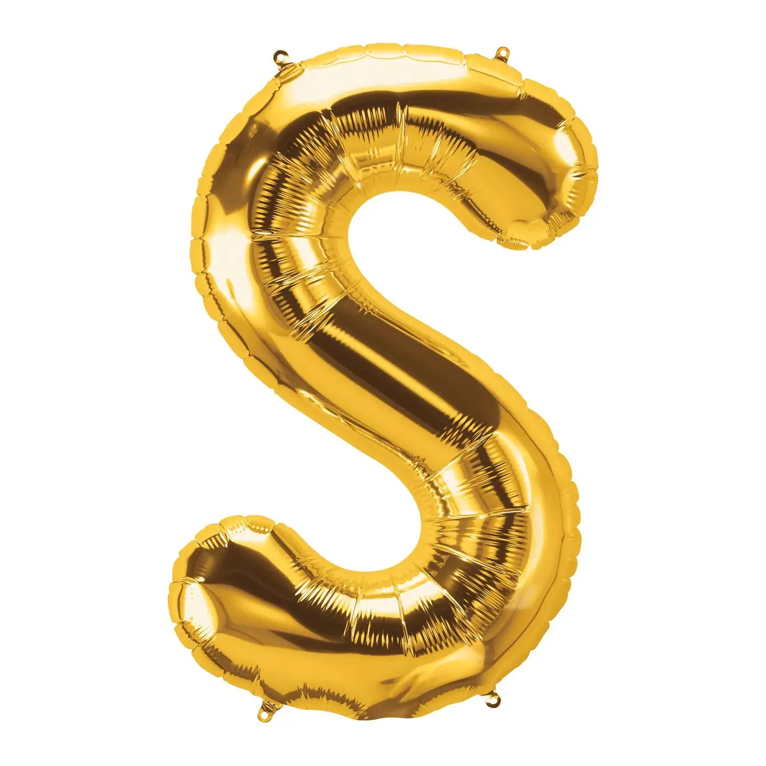 S-Shaped Gold Letter 34" Mylar Balloon