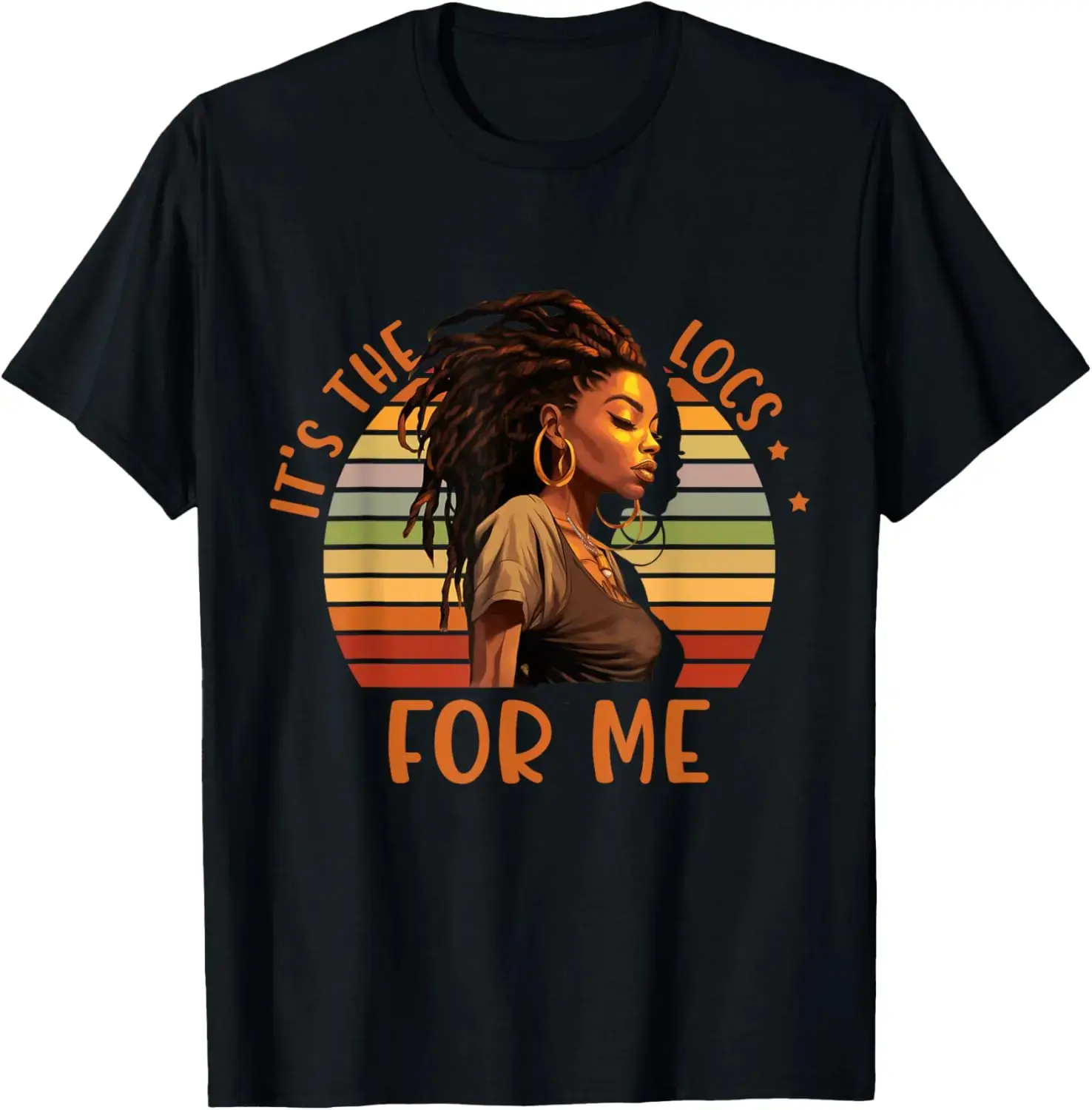 Fitted Shortsleeve Black African Girl Afro Hair Casual Streetwear Black-T-Shirt-180g, Sports Top for Outdoor Activities, Round Neck, Tshirt, Women, Outdoor Wear, Afro Theme, Sporty Chic, Casual Tee Tops, Cotton