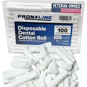 Cotton Dental Rolls 100 Count | Absorbent Nose Plugs and Nose Bleed Stoppers for Dental Procedures, Wisdom Teeth Recovery, and First Aid | Soft, Gentle, Cotton Supplies