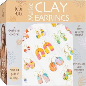 132 Pc Complete DIY Friendship Craft Set for Teens, Ages 12+ Aesthetic Polymer Clay Earring Jewelry Craft Making Set