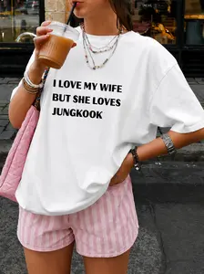 I Love My Wife But She Loves Jungkook Shirt, Gift for ARMY, T-shirt, Sweatshirt, Hoodie, Full Sizes, Full Colors