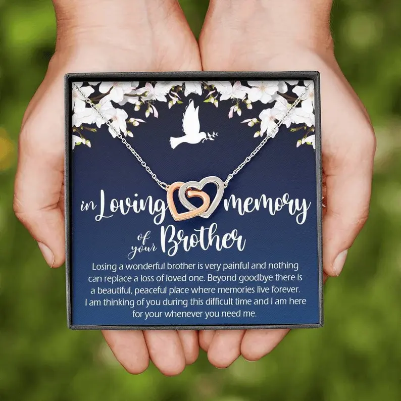 Loss of Brother, Grief, Sympathy, Funeral Gift, Brother Remembrance Necklace, In memory of Brother, Bereavement Gift, Memorial Necklace