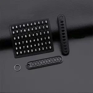 Anti-Lost Phone Number Plate Car Keychain, Interior Decoration Key Ring, Pendant Phone Number Card, 1pc Stamping Keychain