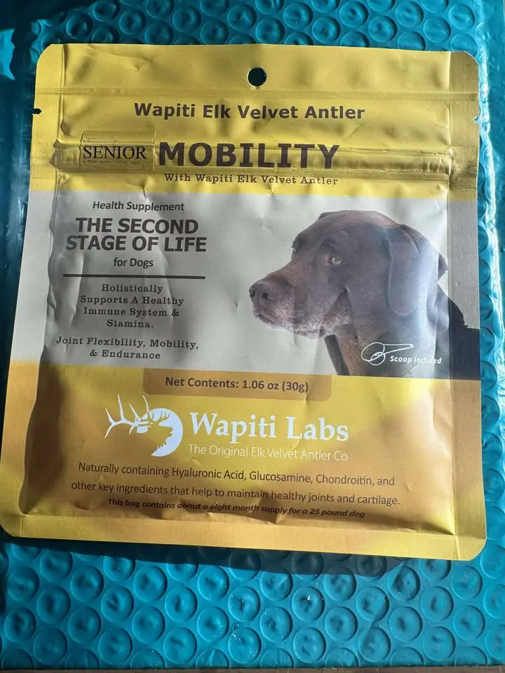 Elk Velvet Antler Senior Mobility Supplement – Senior Dog Supplements (15g or 30g powder)