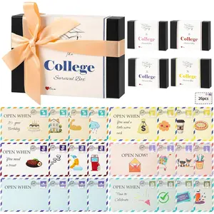 26pcs Open When Envelopes College Graduation Gifts Card Book, Cash Money Holder Personalized Care Package for 2026 Graduates Students, Blue
