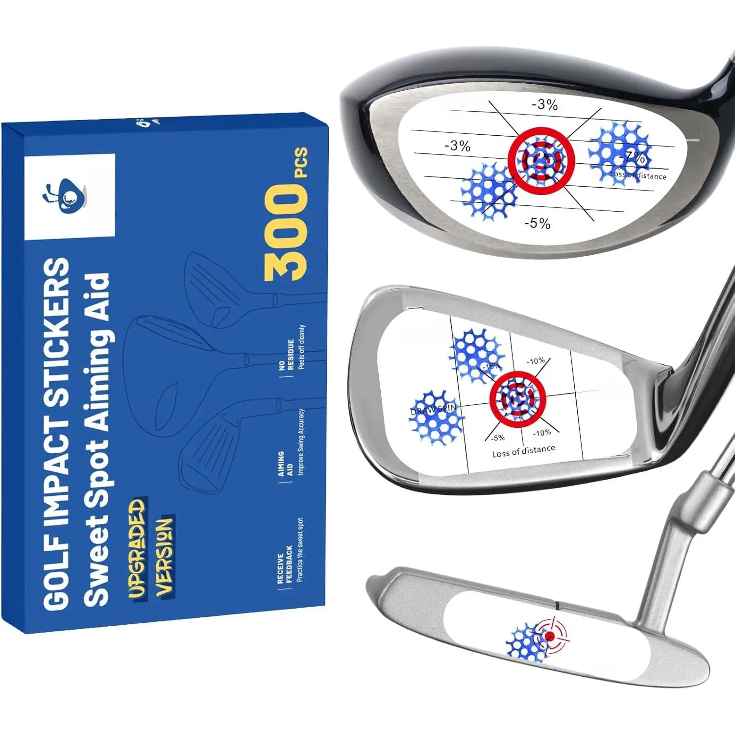 Golf  Tape  Self-Teaching Sweet Spot &  Swing Feedback   Golf Swing  Aid for Indoor & Outdoor Practice  Golf Accessories for Beginners & Pros