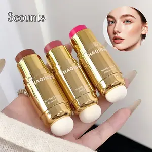 Triple-Pack Dual-Ended Blush Sticks Matte Finish Long-Lasting Natural Look Contouring Highlighter Makeup Essentials Makeup Beauty Cosmetics