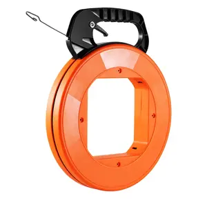 Fish Tape Wire Cable Puller 120ft, 1/8" Steel with Durable High-Impact Case