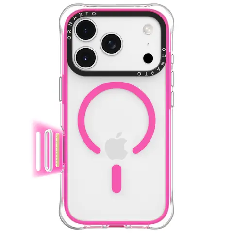 ORNARTO Magnetic Diamond Air MagSafe Smartphone Case, Protective Casing for iPhone 18/17 Pro Max (Push Capture Button)/17/16/15 Pro/15 Series - Heavy-Duty Drop Protection, Built-In Transparent Air Backplate, Shockproof Cellphone Accessory