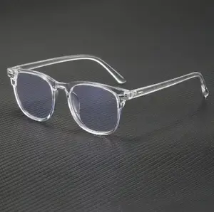 Transparent Square Plastic Frame Trendy Anti-Blue Light Clear Glasses for Back To School Clothing Accessories