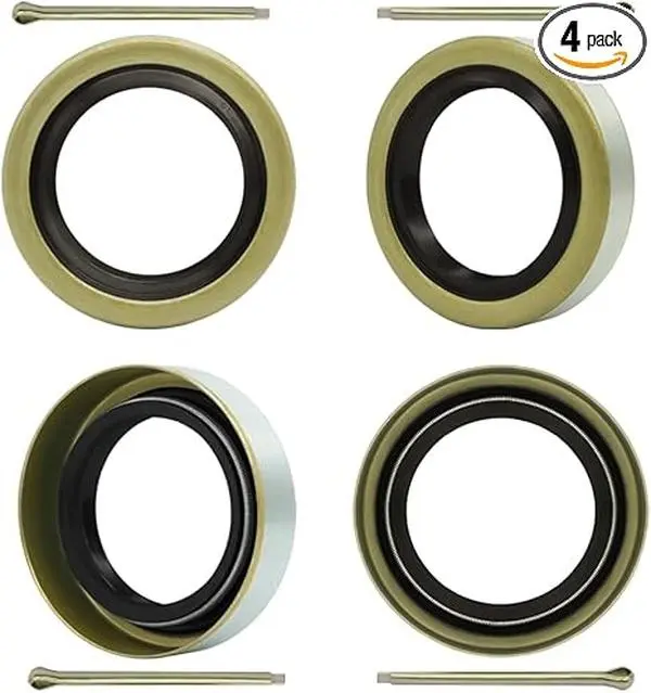 4pcs Trailer Axle Hub Wheel Grease Seals ID 1.719" x OD 2.565" Double Lip Grease Seals for 3500lb #84 Trailer Axle Replacement, 171255TB, 010-019-00 Dexter, 473336, Spindles Hub Wheel