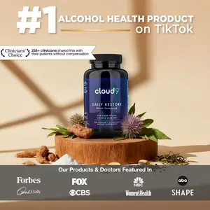 Cloud9 Daily Restore – Liver Detox Cleanse, Anti-Aging, Energy & Mood Boost, Eliminate Brain Fog | Natural Ingredients: Milk Thistle + NAC + Ashwaghanda | 30 Doses | 120 ct