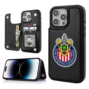 Football Fans Soccer Club Chivas Pattern Casing For iphone 17 16 15 14 13 12 PRO MAX PLUS AIR PU Leather Stylish Gift Shockproof Protection Anti-Drop Protective Protector Phone Cases shell Cover High quality and durable L1710