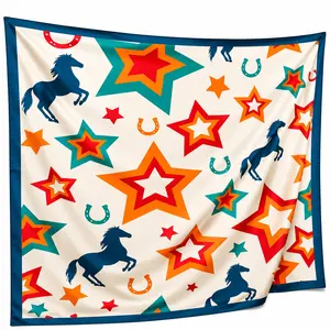 Rowdy Crowd Wild Rag 36x36 - Buck Off Wild Rags Head Scarf Rainbow Keffiyeh