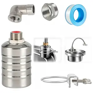 to 3/4'' 304 Stainless Steel Automatic Water Level Control Float Valve - No Electricity Needed, Automatic Water shut off valve for Water Tanks, Pools & Livestock