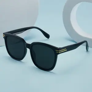 2026 New High-Texture Semi-Rimless Sunglasses, Classic Parallel Line Version, Unisex PA Plastic Natural Material Eyewear with UV Protection Lens,summervibes