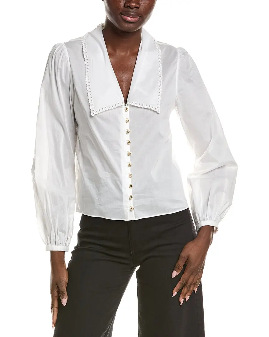 FRAME The Eyelet Sailor Blouse