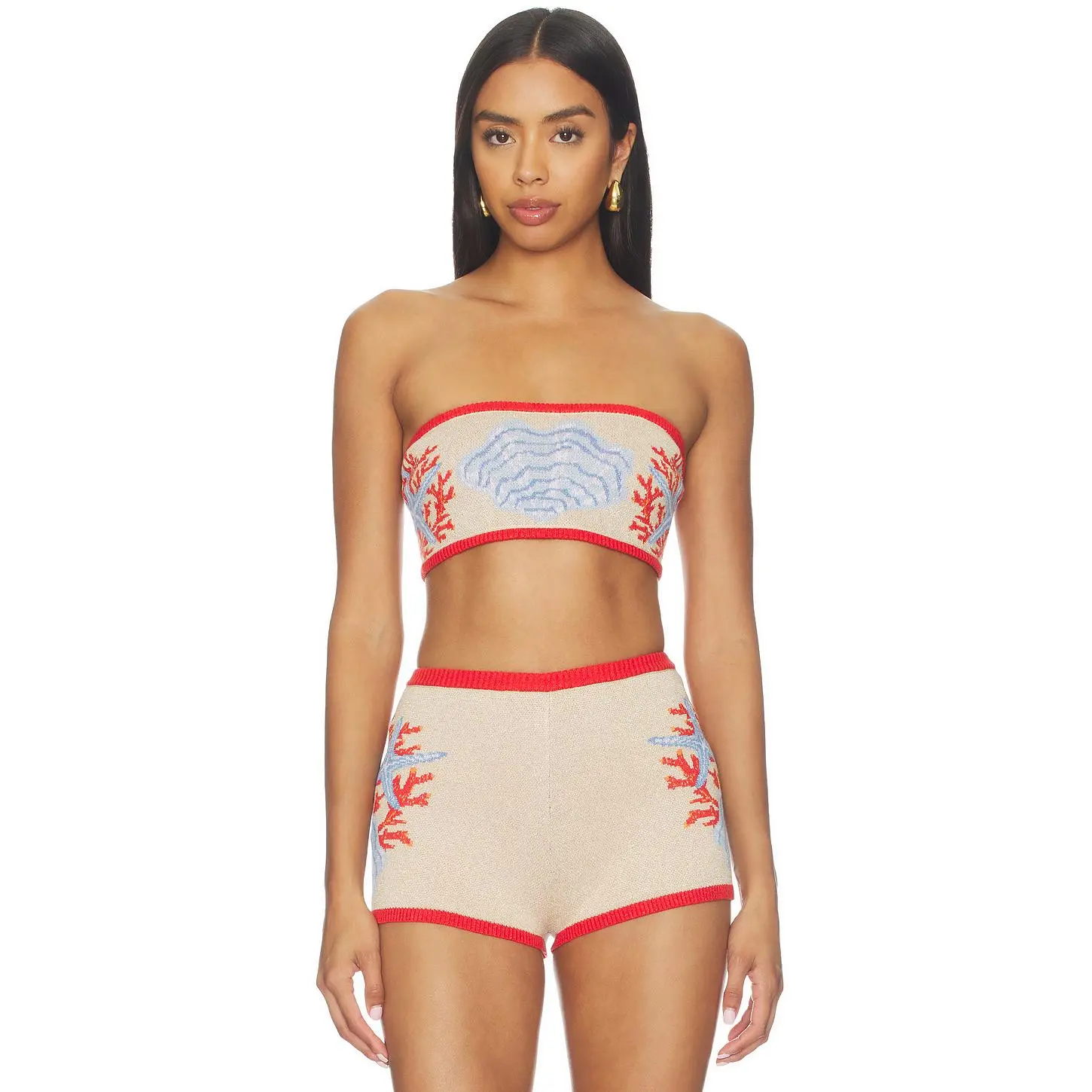 retrofete Aralyn Knit Bandeau in Sand Multi