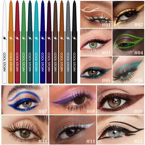 Multicolor Pearl Waterproof Eyeliner Gel Pen, Long-Lasting Easy Application, High Pigment Metallic Shine, Quick Dry, Suitable for Daily Use