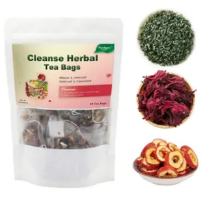 Cleanse Herbal Tea -Digestion and Gut Health, Stevia, Hibiscus, Nettle Leaf, Plant-Based Formula , 9 Natural Herbs, Caffeine-Free Non-GMO Vegan 180g