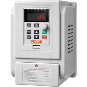 Father's Day Gift VEVOR VFD 3HP, 2.2KW, 10A, 1 Phase 220V-240V Input to 3 Phase 220V-240V Output Variable Frequency Drive, 0-400Hz VFD for AC Motor Speed Control