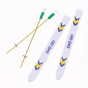 Dollhouse Mini Skis BJD Winter Christmas Scene Decor Wooden Prop Model Holiday Gift New Year Easter