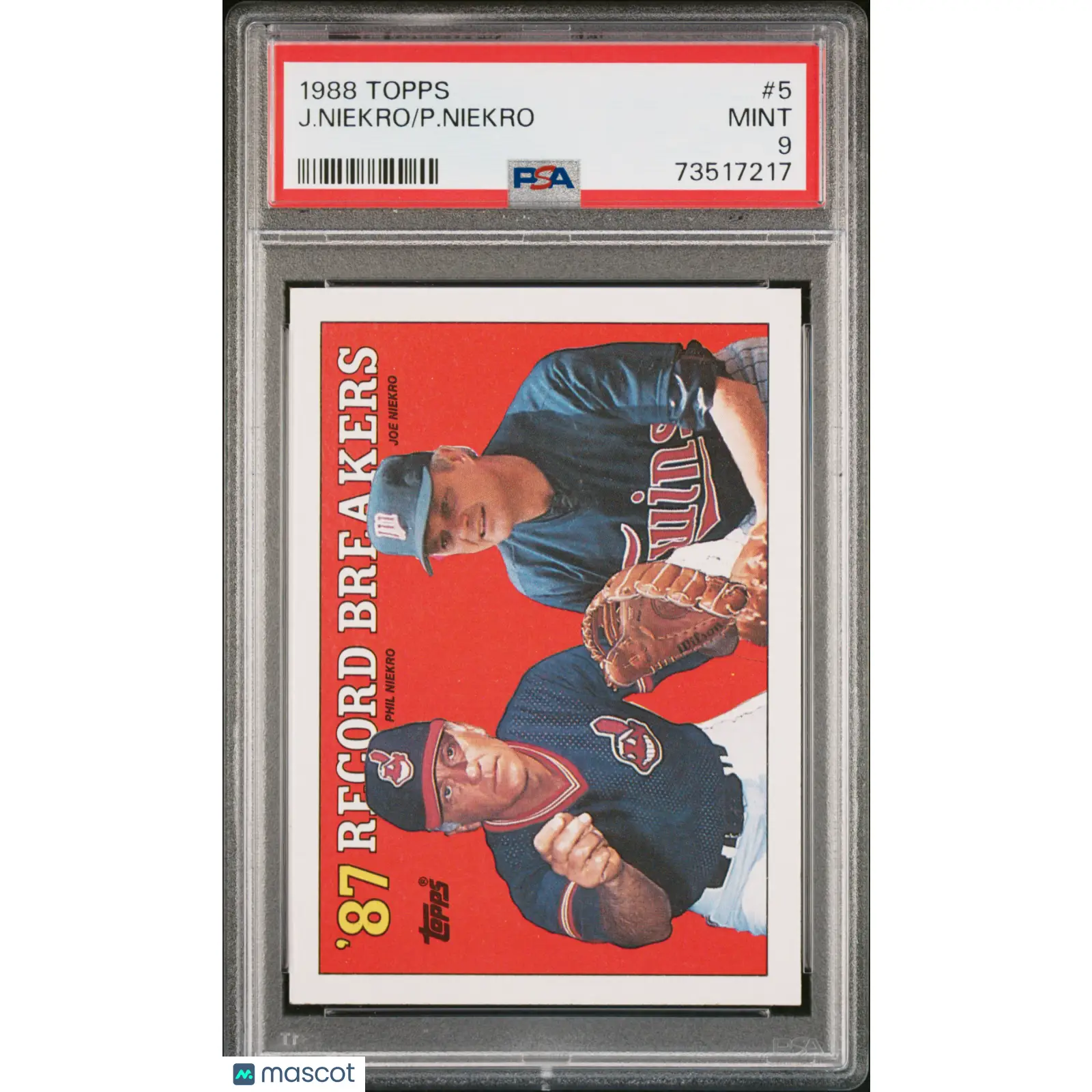 J/Niekro/P/Niekro PSA 1988 Topps Baseball #5 9 73517217