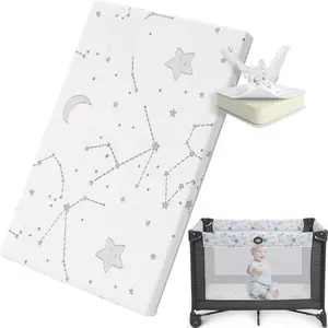 Pack and Play Mattress Topper Baby Pack N Play Mattresses for Playpen and Playard with Washable Cover 38"x26"x1", 1 Pack Firm Foam