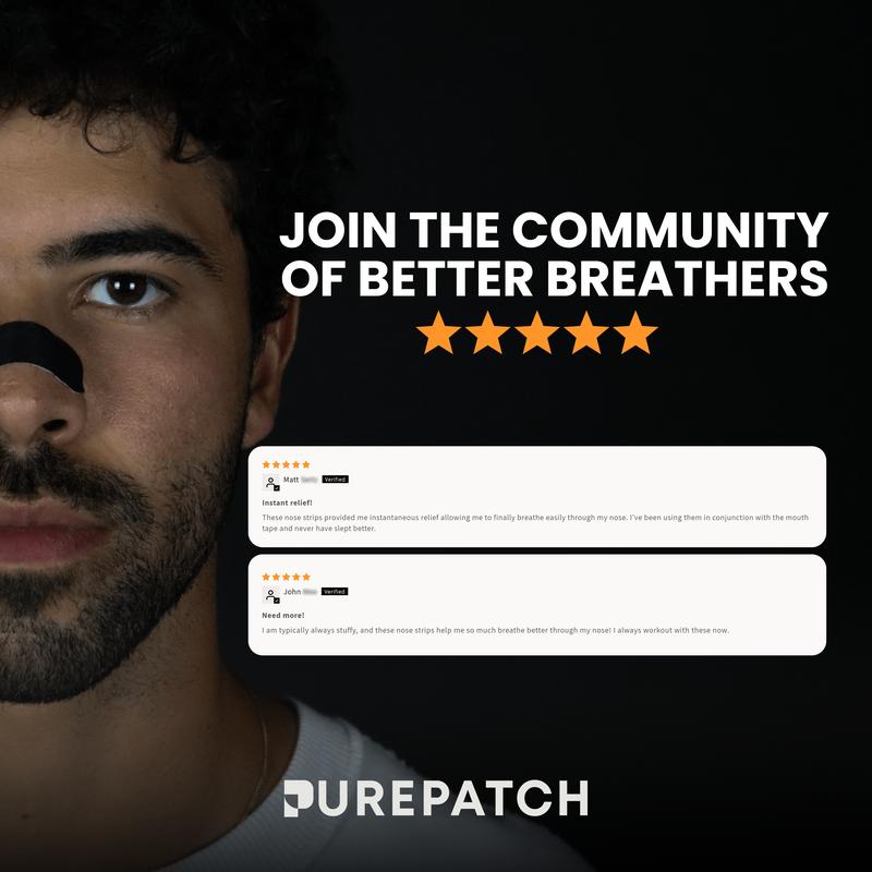 Pure Patch Nose Strips - Breathe Easier, Relieve Congestion & Boost Performance