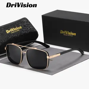 Drivision unisex Luxury Luxury Craftsmanship Trendy full-frame polarized sunglasses outdoor activities square frame minimalist sunglasses UV400.