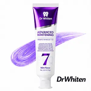 DrWhiten7-Pro Purple Whitening Toothpaste | Advanced Formula with 7Probiotics | Enamel Care & Stain Removal | Peroxide Free Mint Grape Flavor | Peroxide-Free Daily Oral Care for Fresh Breath & Healthy Teeth