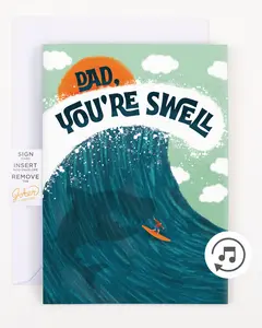 Endless Baby Shark Father's Day Card with Glitter
