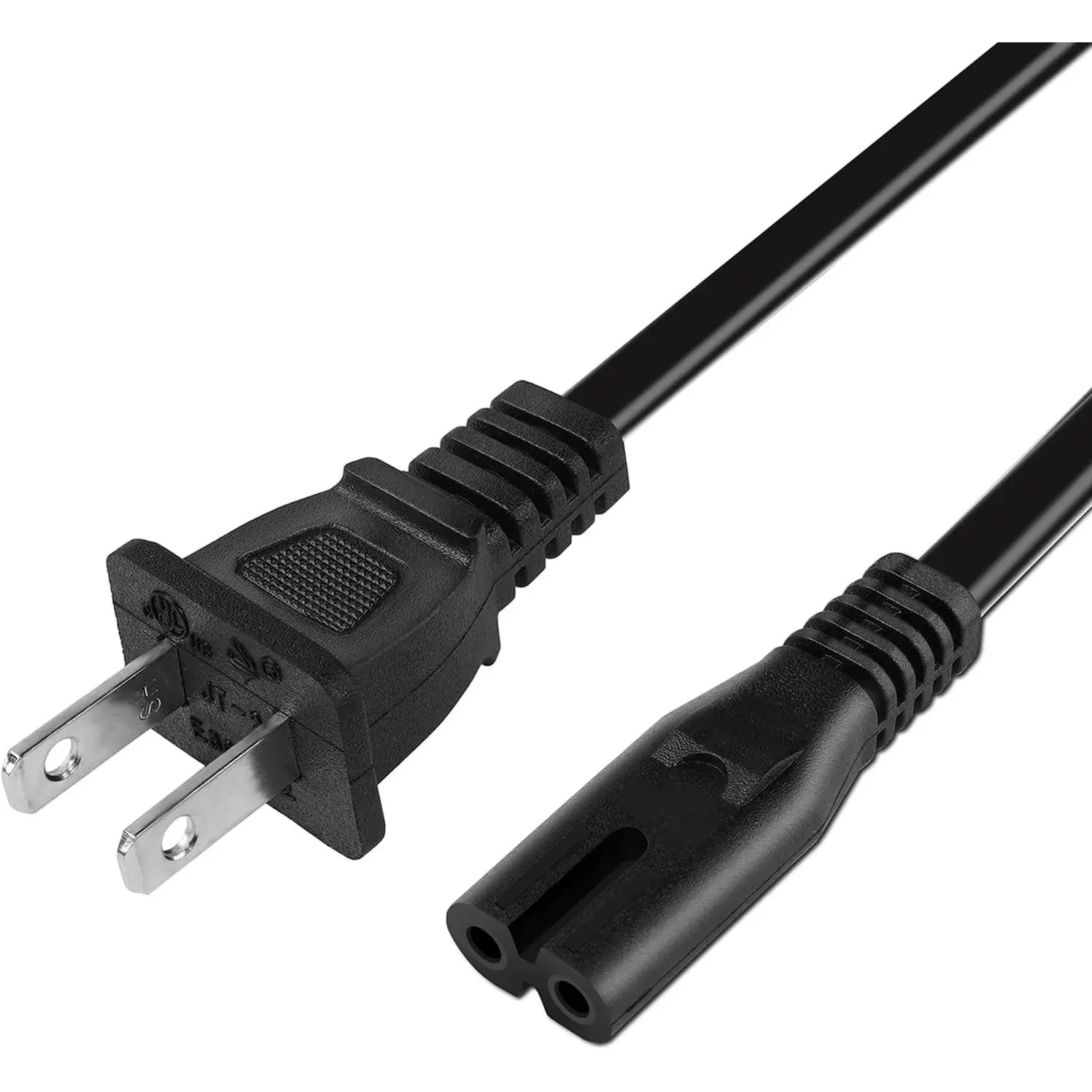 2 Prong AC Power Cord Compatible with PS43 Super Slim, Xbox , Game Console TV Speaker Printer Universal Power Cable Replacement 4 Feet