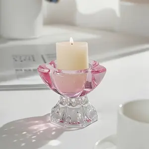 An Exquisite Crystal Glass Candle Holder (candles Not Included), Suitable for Placement in the Bedroom, Living Room, Dining Table, or Vanity. It Serves as Both a Practical Candle Holder and a Decorative Piece That Enhances the Ambiance of Any Space