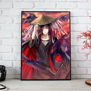 (Poster) Itachiii Uchiha Anime Poster, Mysterious Red,Eyed Shinobi Art, Dark Akatsuki Aesthetic Wall Print, Japanese Manga Decor, Gift forFans