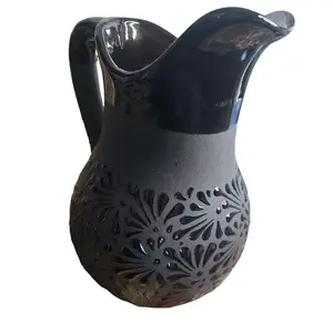 Black on Black Clay Pitcher