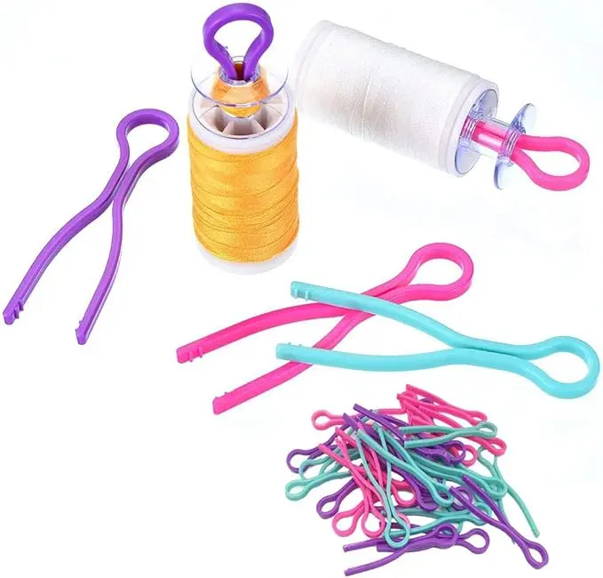 Keep Your Bobbin Threads Matched Up with Your Thread SpoolsBobbin Buddies Set of 30-Pack Sewing Machine Quilting Supplies Sewing Products Thread Holder Plastic Bobbin Clips Thread Holders