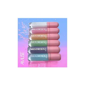 AMUSE Agua Fresca Lip Gloss 6PCS Set - Refreshing Non-Sticky Formula with Subtle Tint & Glossy Finish for Everyday Wear - Cosmetic