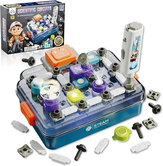 Explorer Construction Toy, 46-Piece Electronic Building Kit for Young Explorers Ages 3 - 4 Years, ABS Plastic Set that Fosters Creativity for Home & Nursery