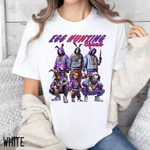 Egg Hungting Squad Shirt, Happy Easter Horror Shirt, Trending Graphic Tee