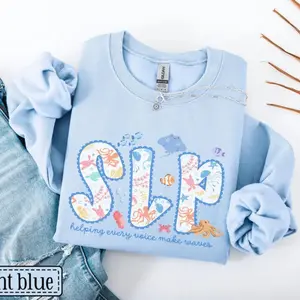 SLP Sweatshirt • Speech Language Pathology Ocean Crewneck • Pediatric Speech Therapist Sweater • SLP SLPA Gift • Speech Pathologist Gifts