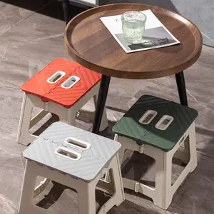 Portable Folding Stool with Handle, Non-Slip Surface, Compact Design, Ideal for Kitchen, Bathroom, Camping, Hiking, BBQ, Outdoor Gear