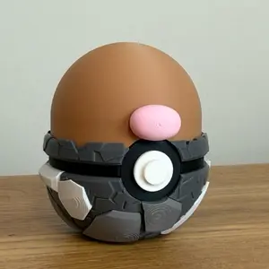 #0050 Diglet Ball - Made to Order, High-Quality PLA, 3D Printed Pokeball Figure