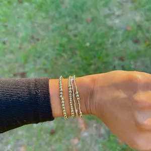 14k Gold Filled Bracelets Set of 4 Will Not Tarnish Everyday Wear Jewelry for Women