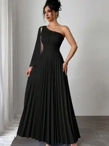 New Versatile Pleated Sleeveless Dress For Women Vacation Outfits Vacation Outfits Sundress, Formal Black Dresses For Women Summer