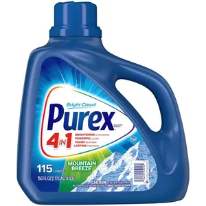 Purex Liquid Laundry Detergent Mountain Breeze 150 OZ 100 Loads Bright Clean 4 in 1 Brightening & Whitening Formula