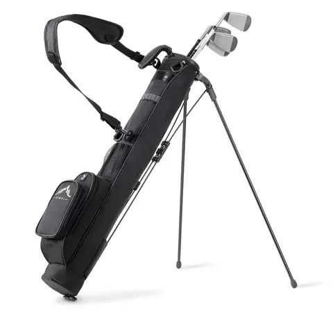 UNIHIMAL Compact Lightweight Portable Golf Club Bag - Grab-and-Go Speed Handle, Adjustable Shoulder Strap, 2-Way Dividers, Retractable Legs, Reinforced Bottom, 31.5" Tall Golf Gear for Adults - Ideal for Driving Range, Par 3 Courses