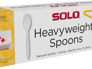 SOLO Heavyweight Plastic White Spoons 500 Case Banquet Quality Strong Ideal for Any Occasion 1 Pack Elegant Versatile for Large Gatherings
